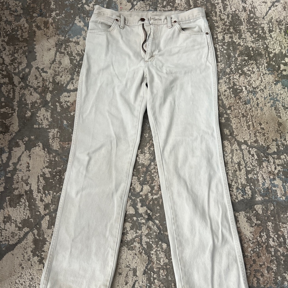 Tan Wrangler Jeans - Slim Fit